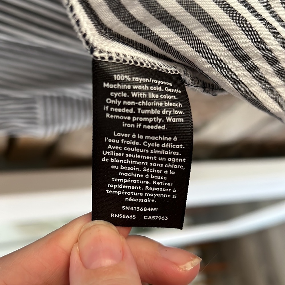 Something Navy Striped Button Down - image 4